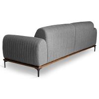 Sofá 210cm 3 Lugares Pés Preto Molino C-416 Linho Cinza - Domi - 2