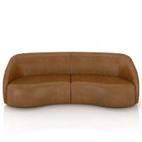 Sofá 3 Lugares 240cm Orgânico Zion M22 Sintético Caramelo - Mpozenato - 6