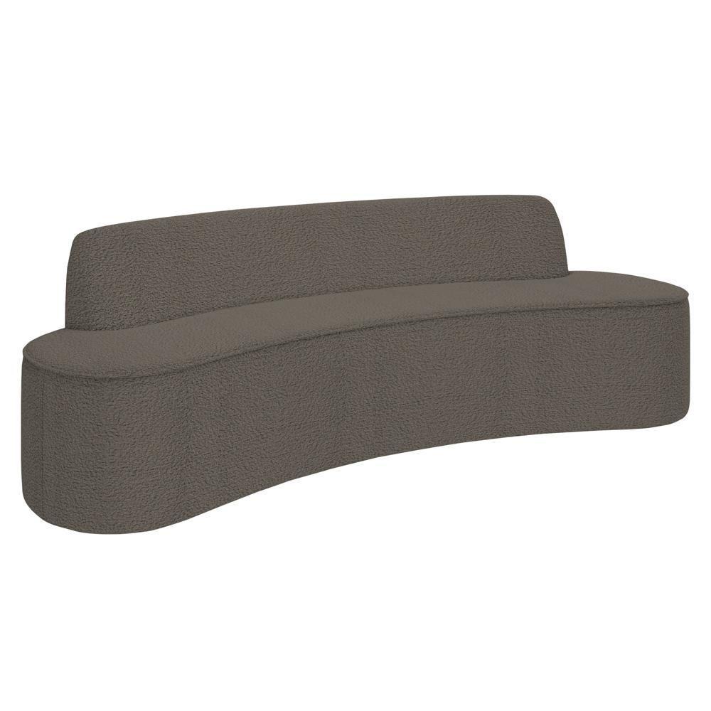 Sofá 4 Lugares Para Sala De Estar Living 260cm Koane D06 Bouclê Castor - Mpozenato - 1