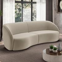 Sofá 3 Lugares 288cm Orgânico Zion M22 Veludo Bege - Mpozenato - 2