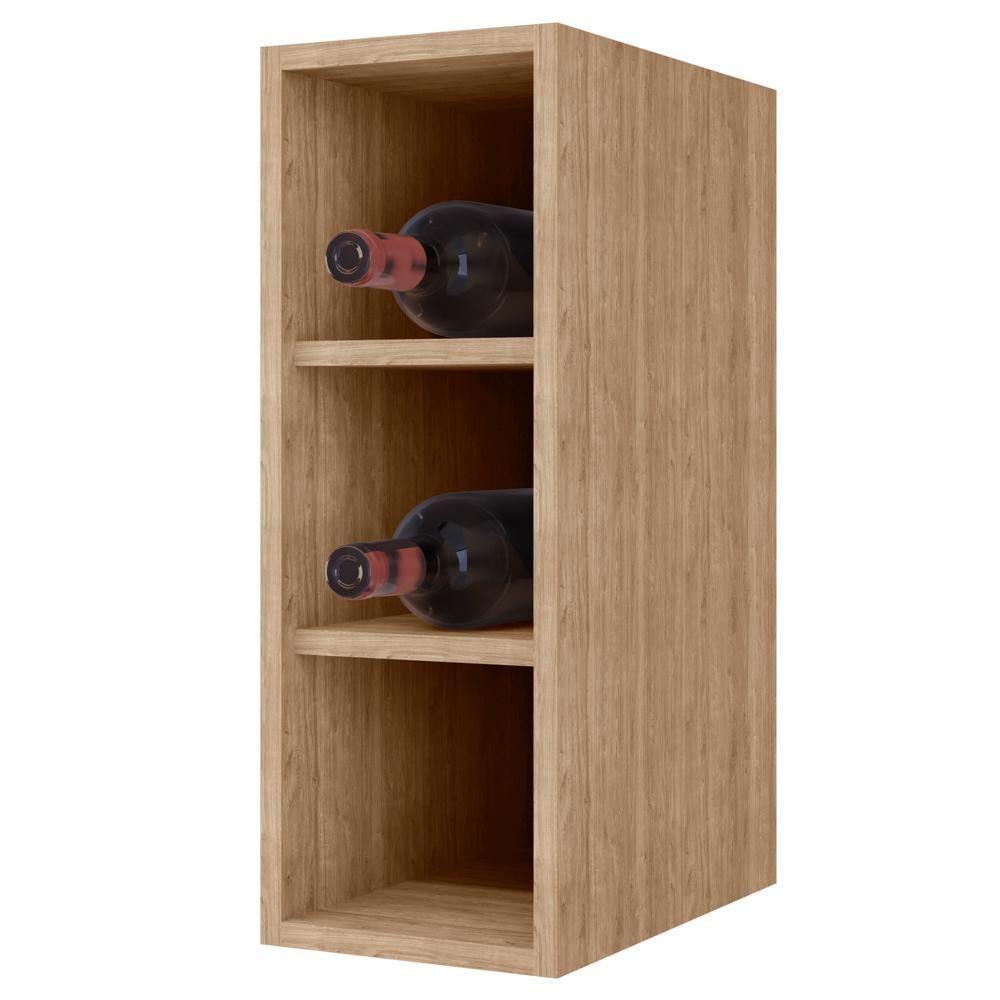 Armário De Cozinha Modulada 5 Peças Cp18 Balcão Com Pia Inox Castanho/preto - Lumil - 3