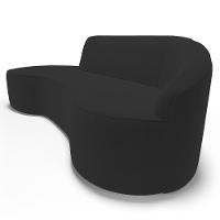 Sofá Living 2 Lugares 180cm Braço Direito Mozart D06 Veludo Preto - Mpozenato - 8