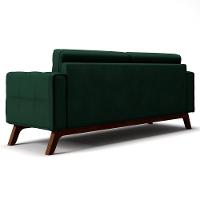 Sofá 280cm 4 Lugares Sandero C-303 Veludo Verde - Domi