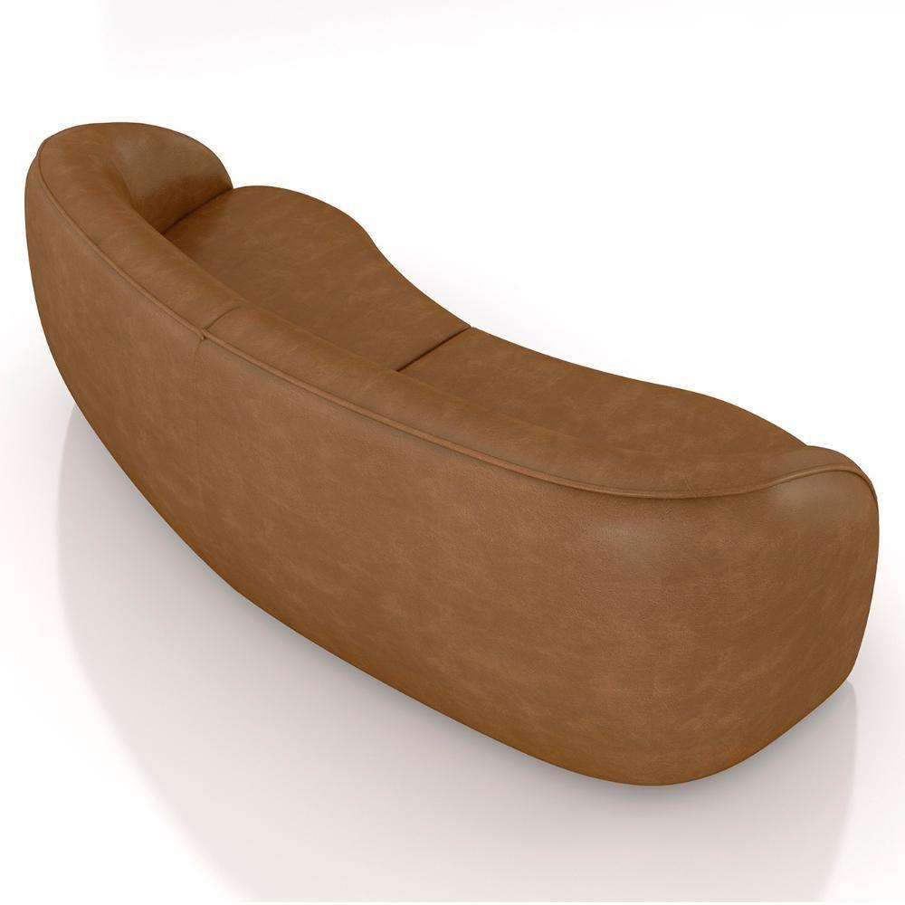 Sofá 3 Lugares 288cm Orgânico Zion M22 Sintético Caramelo - Mpozenato - 7