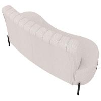 Sofá 2 Lugares 135cm Pés Aço Preto Tamar K04 Linho Bege - Mpozenato - 7