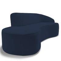 Sofá Living 3 Lugares 230cm Braço Direito Mozart D06 Veludo Azul - Mpozenato - 5