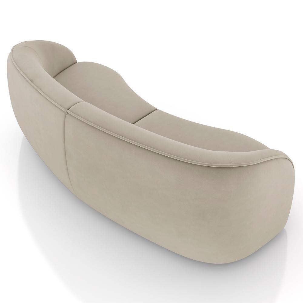 Sofá 4 Lugares 318cm Orgânico Zion M22 Veludo Bege - Mpozenato - 7