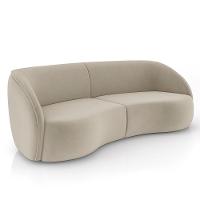 Sofá 4 Lugares 318cm Orgânico Zion M22 Veludo Bege - Mpozenato - 1