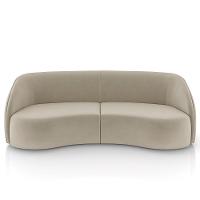 Sofá 4 Lugares 318cm Orgânico Zion M22 Veludo Bege - Mpozenato - 6