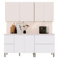Armário De Cozinha Cp02 Com Tampo 120cm Minsk K02 Branco/soft - Mpozenato - 1