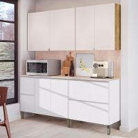 Armário De Cozinha Cp02 Com Tampo 120cm Minsk K02 Branco/soft - Mpozenato - 2