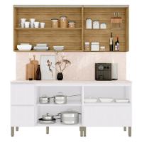 Armário De Cozinha Cp02 Com Tampo 120cm Minsk K02 Branco/soft - Mpozenato - 5