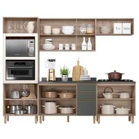 Armário De Cozinha 5 Peças Com Tampo Jany N03 Carvalho/grafite - Mpozenato - 5