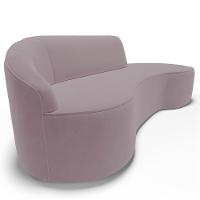 Sofá Living 4 Lugares 280cm Braço Esquerdo Mozart D06 Veludo Rosê - Mpozenato - 7