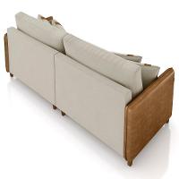 Sofá 2 Lugares Living 172cm Zoe K04 Veludo Bege/marrom - Mpozenato - 7