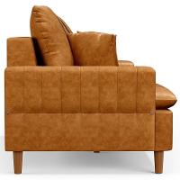 Sofá 2 Lugares 160cm Living Pés De Madeira Veras D05 Sintético Whisky - Mpozenato - 7