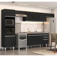 Armário De Cozinha Modulada 5 Peças Cp15 Balcão Com Pia Inox Preto - Lumil - 2