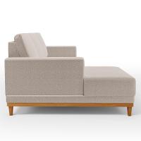 Sofá Living 200cm 3 Lugares Com Chaise Esquerdo Kayrós D05 Boucle Bege - Mpozenato - 6