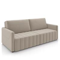 Sofá Cama Casal Retrátil 2 Lugares 192cm Atlas M22 Suede Bege - Mpozenato - 1