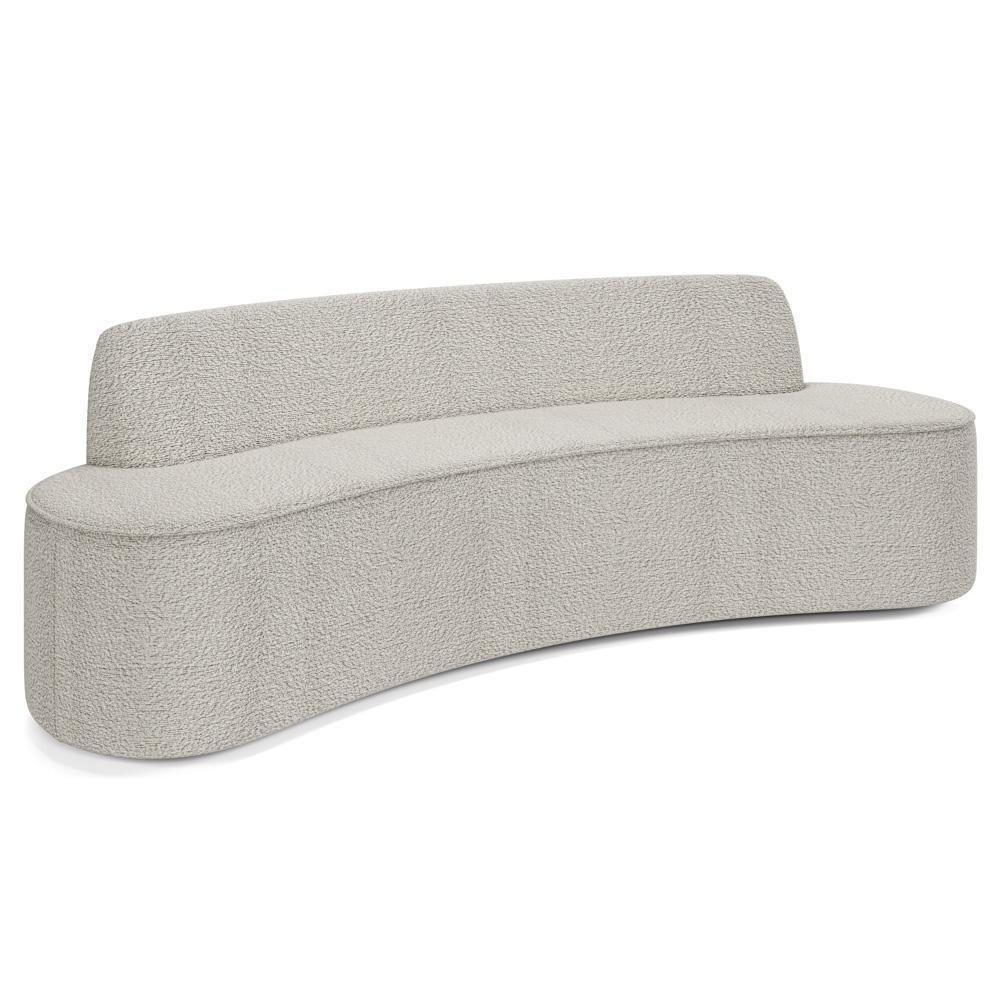 Sofá 4 Lugares Para Sala De Estar Living 260cm Koane D06 Bouclê Creme - Mpozenato - 1