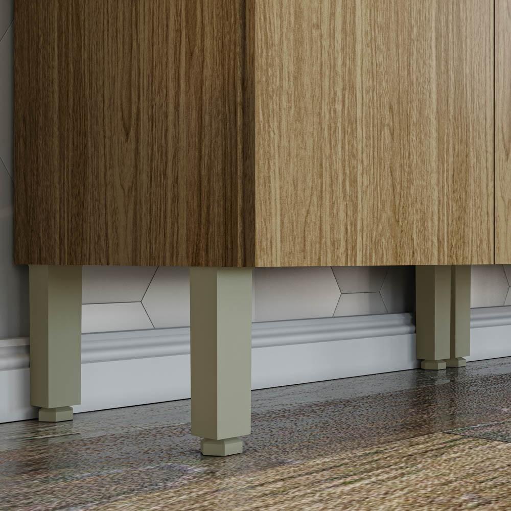 Armário De Cozinha 5 Peças Urban03 Balcão Com Tampo 120cm K02 Freijó/supremo - Mpozenato - 7