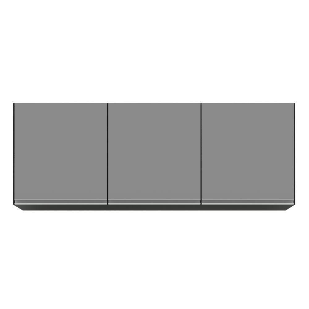 Armário De Cozinha Modulado De Canto 6 Peças Cp28 Balcão Sem Tampo Preto/cinza - Lumil - 5