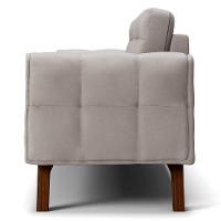 Sofá 180 Cm 3 Lugares Sandero C-309 Veludo Bege Claro - Domi - 6