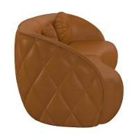 Sofá Decorativo Com Almofadas 3 Lugares 240cm Tressê Zion M22 Sintético Caramelo - Mpozenato - 6