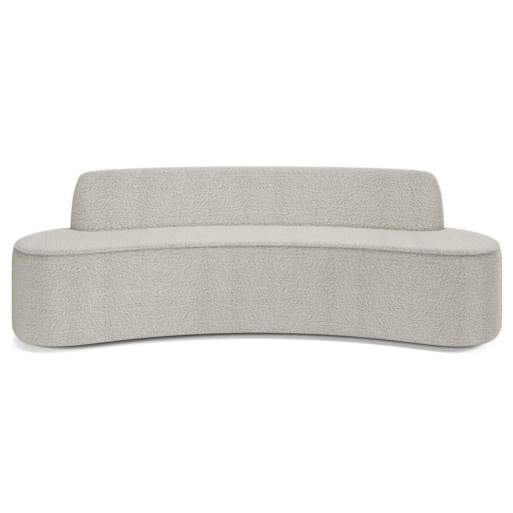 Sofá 3 Lugares Para Sala De Estar Living 180cm Koane D06 Bouclê Creme - Mpozenato - 3