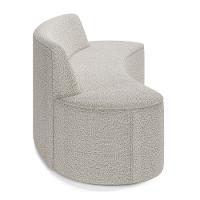 Sofá 3 Lugares Para Sala De Estar Living 180cm Koane D06 Bouclê Creme - Mpozenato - 2