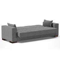 Sofá Cama Para Sala De Estar Lisboa Linho Grafite - Ibiza - 6