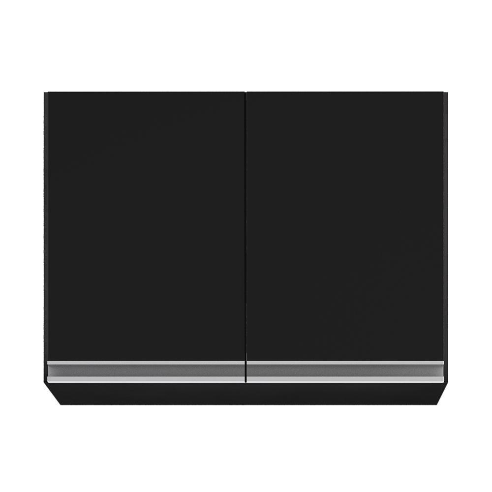 Armário De Cozinha Modulado De Canto 6 Peças Cp28 Balcão Sem Tampo Preto - Lumil - 8