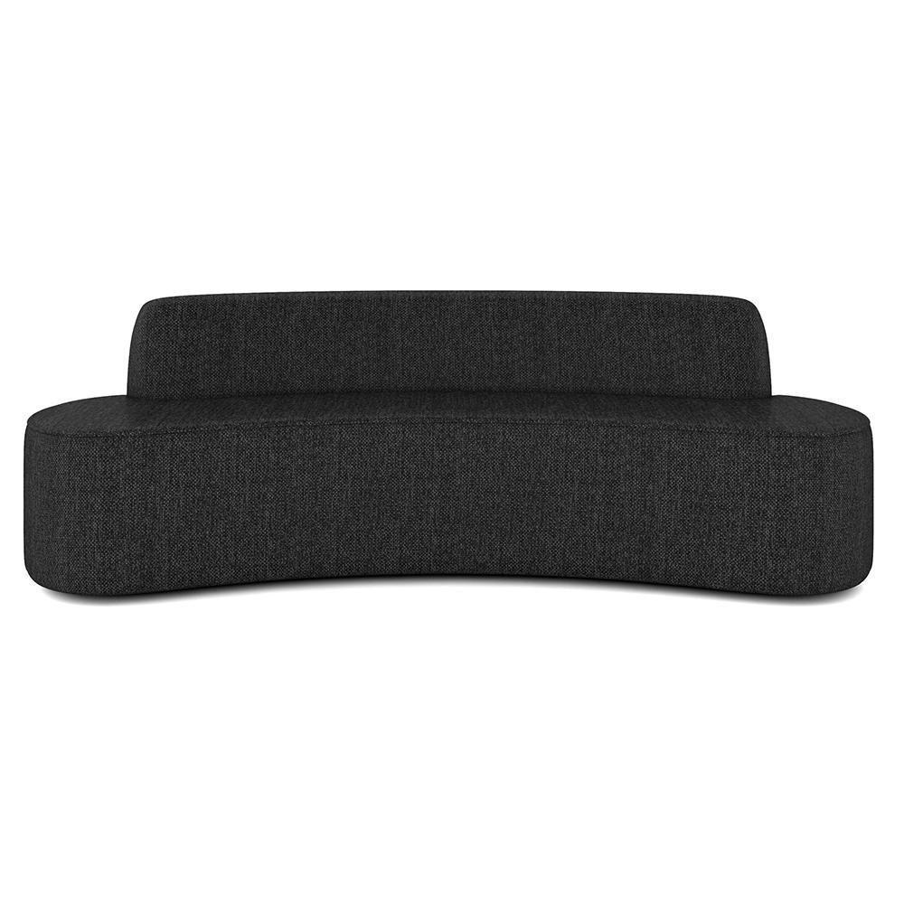 Sofá 4 Lugares Para Sala De Estar Living 230cm Koane D06 Linho Preto - Mpozenato - 6