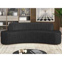 Sofá 4 Lugares Para Sala De Estar Living 230cm Koane D06 Linho Preto - Mpozenato - 2