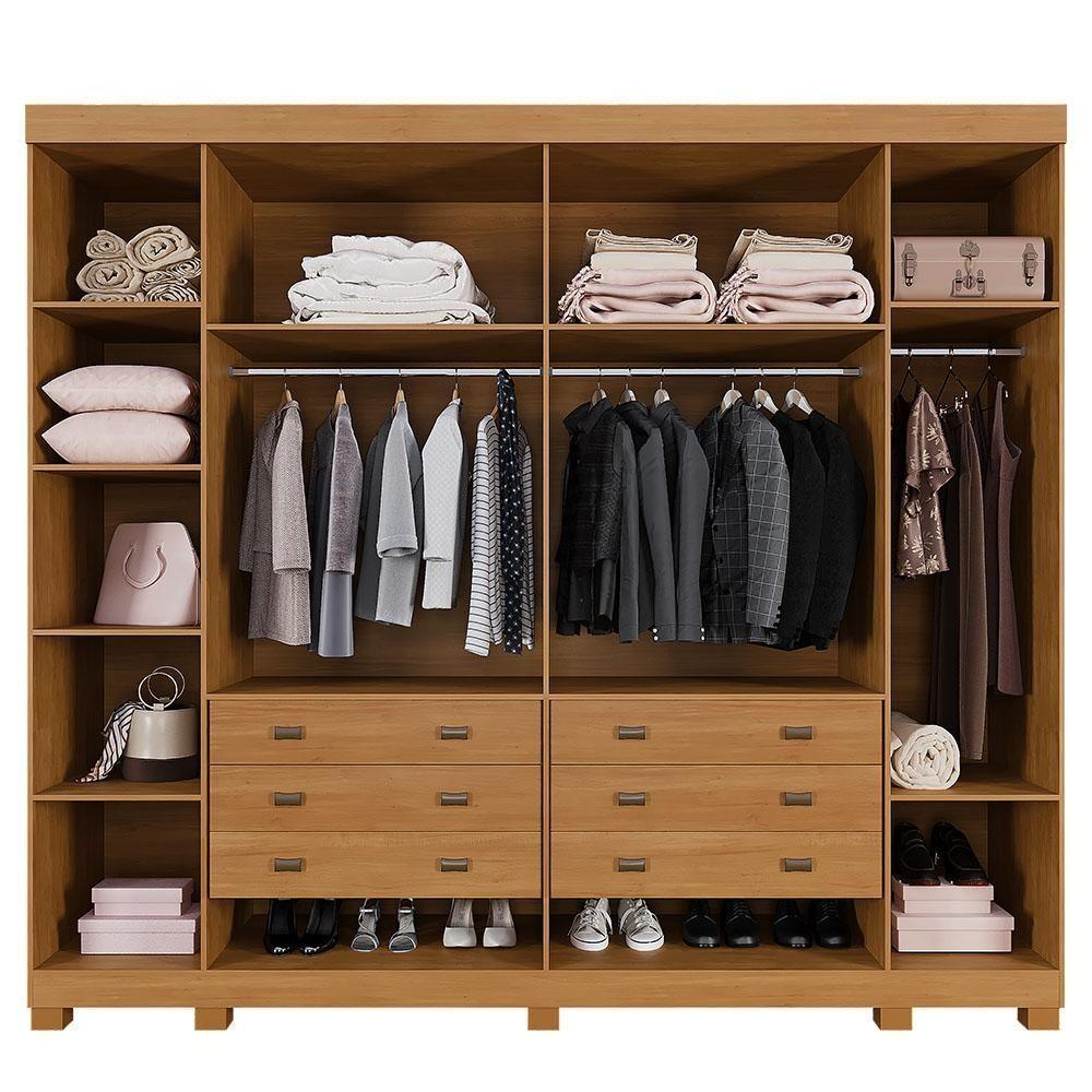 Guarda Roupa Ripado 6 Portas 6 Gavetas Arezzo Benetil Cinamomo - 3