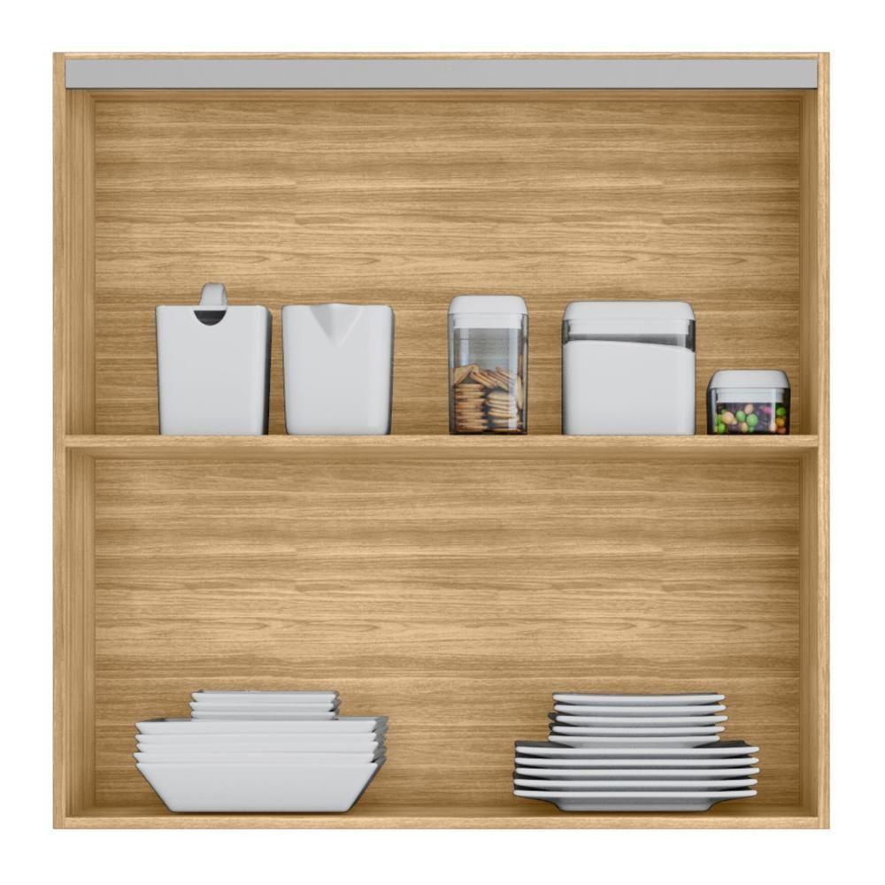 Armário De Cozinha Aéreo 80cm 2 Portas Minsk Z06 Freijó/soft - Mpozenato - 3