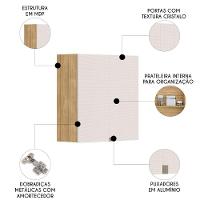 Armário De Cozinha Aéreo 80cm 2 Portas Minsk Z06 Freijó/soft - Mpozenato - 5