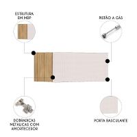 Armário De Cozinha Aéreo 80cm 1 Porta Minsk Z06 Freijó/soft - Mpozenato - 2