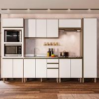 Armário De Cozinha 6 Peças Com Pia 120cm Jessy N03 Carvalho/off - Mpozenato - 2