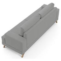Sofá 3 Lugares 200cm Living Pés Curvos Santi D05 Suede Cinza - Mpozenato - 6