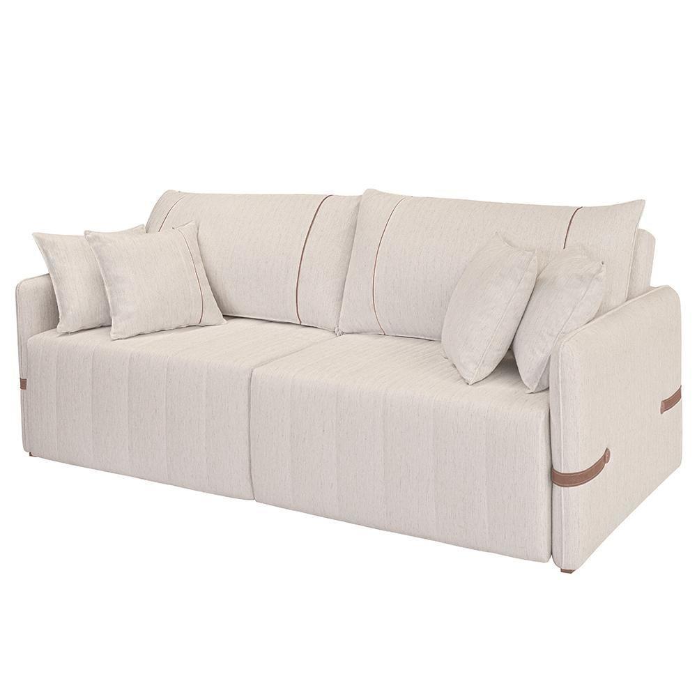 Sofá Cama Retrátil 160cm Essence D05 Linho Cru/camel - Mpozenato - 1