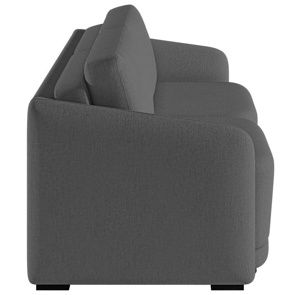 Sofá Cama Casal Para Sala 176cm Polska K04 Linho Cinza Escuro - Mpozenato - 7