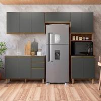 Armário De Cozinha 4 Peças E Pia 120cm Lita N03 Carvalho/grafite - Mpozenato - 2