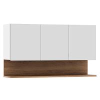 Armário De Cozinha Aéreo 118cm 3 Portas Duda Z34 Branco/freijó - Mpozenato - 1