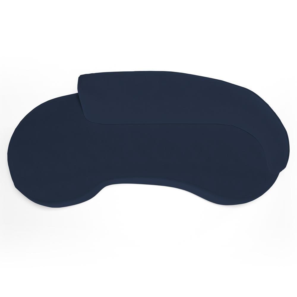 Sofá Living 4 Lugares 280cm Braço Direito Mozart D06 Veludo Azul - Mpozenato - 6