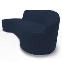 Sofá Living 4 Lugares 280cm Braço Direito Mozart D06 Veludo Azul - Mpozenato - 5