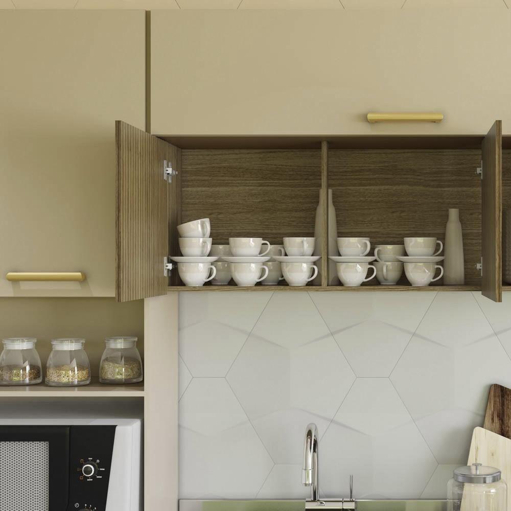 Armário De Cozinha 5 Peças Urban04 Balcão Sem Tampo 120cm Z06 Freijó/vanilla - Mpozenato - 8