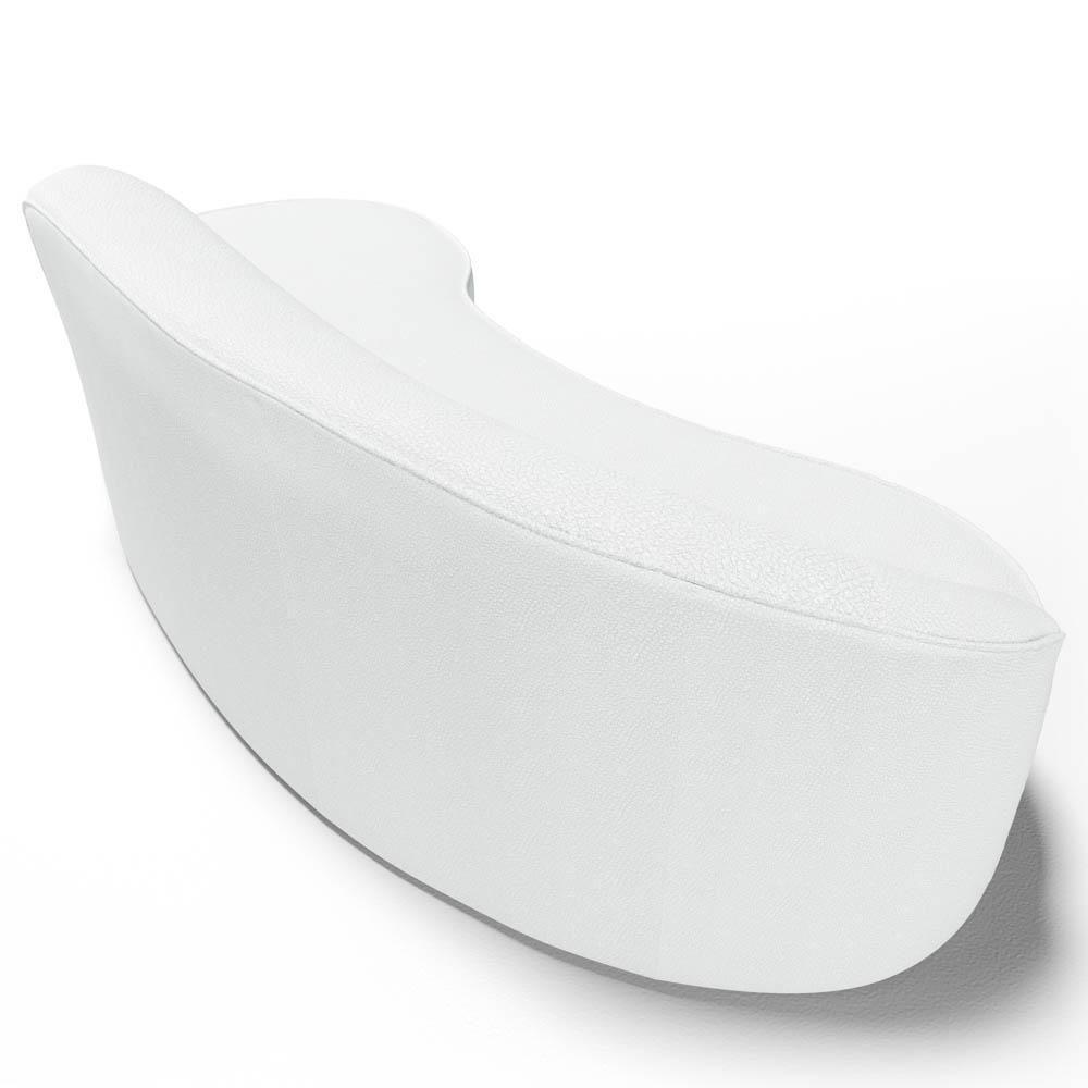 Sofá Living 3 Lugares 230cm Braço Esquerdo Mozart D06 Sintético Branco - Mpozenato - 6