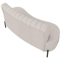 Sofá 2 Lugares 135cm Pés Aço Preto Tamar K04 Linho Areia - Mpozenato - 5