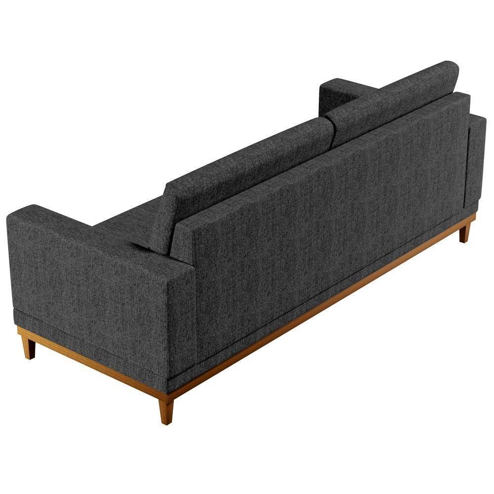 Sofá Living 145cm 2 Lugares Kayrós D05 Linho Chumbo - Mpozenato - 3